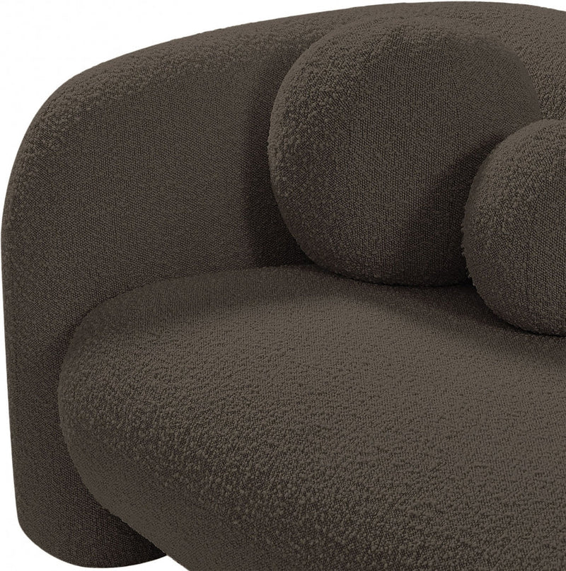Emory Boucle Fabric Upholstered Chair in Brown - 139Brown-C