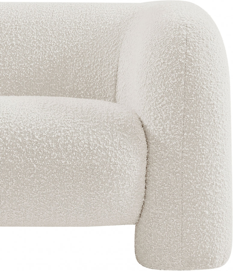 Emory Boucle Fabric Upholstered Chair in Cream - 139Cream-C