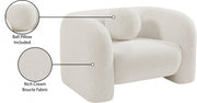 Emory Boucle Fabric Upholstered Chair in Cream - 139Cream-C