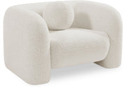 Emory Boucle Fabric Upholstered Chair in Cream - 139Cream-C