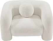 Emory Boucle Fabric Upholstered Chair in Cream - 139Cream-C