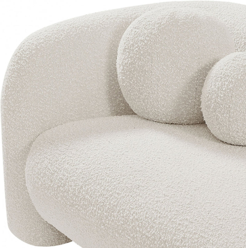 Emory Boucle Fabric Upholstered Chair in Cream - 139Cream-C