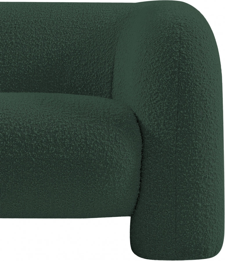 Emory Boucle Fabric Upholstered Chair in Green - 139Green-C