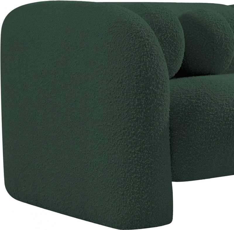 Emory Boucle Fabric Upholstered Chair in Green - 139Green-C