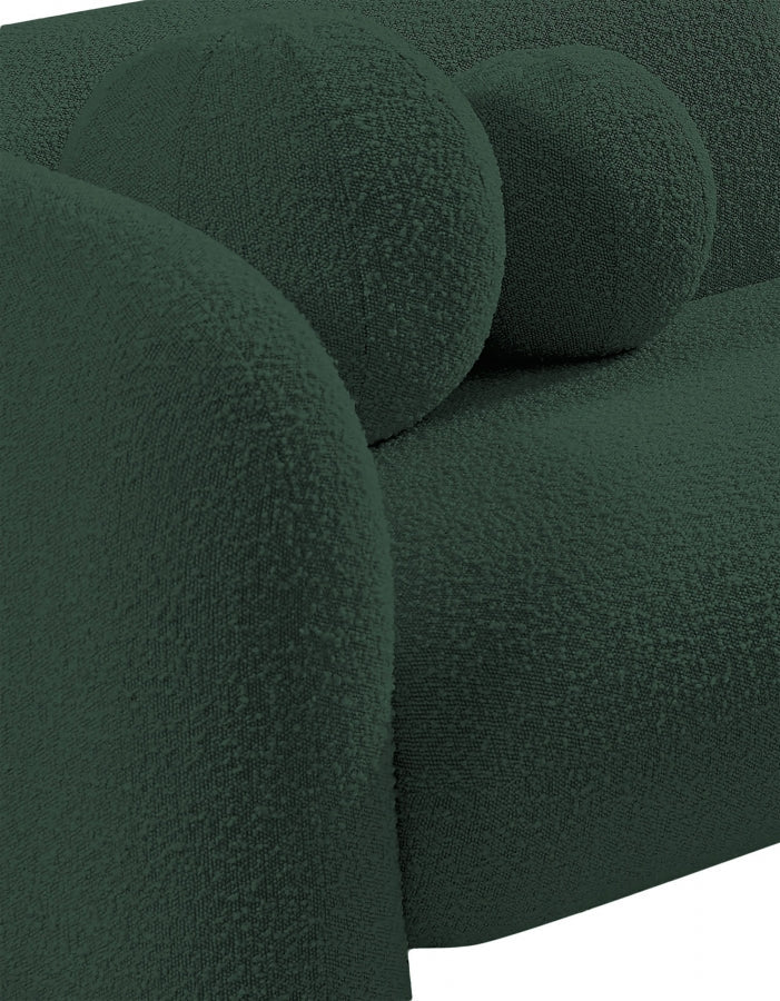 Emory Boucle Fabric Upholstered Chair in Green - 139Green-C