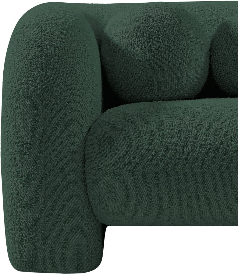 Emory Boucle Fabric Upholstered Chair in Green - 139Green-C
