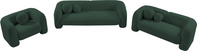 Emory Boucle Fabric Upholstered Chair in Green - 139Green-C