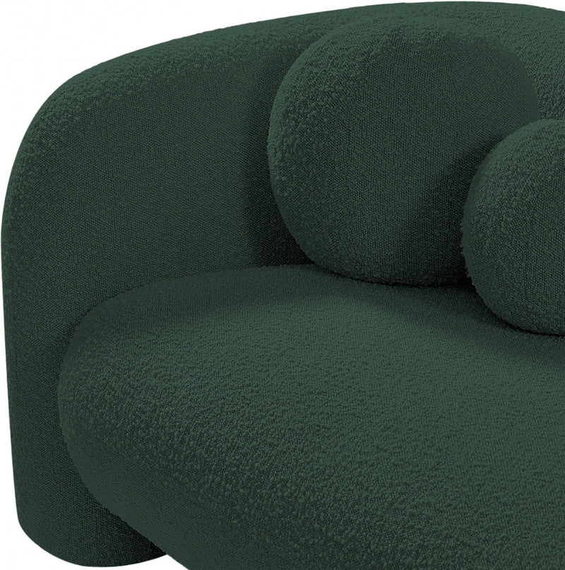 Emory Boucle Fabric Upholstered Chair in Green - 139Green-C