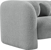 Emory Boucle Fabric Upholstered Chair in Grey - 139Grey-C