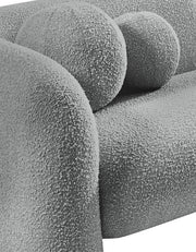 Emory Boucle Fabric Upholstered Chair in Grey - 139Grey-C