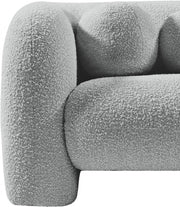 Emory Boucle Fabric Upholstered Chair in Grey - 139Grey-C