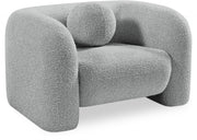 Emory Boucle Fabric Upholstered Chair in Grey - 139Grey-C