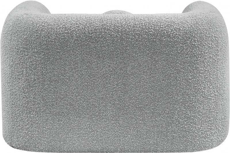 Emory Boucle Fabric Upholstered Chair in Grey - 139Grey-C