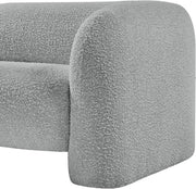 Emory Boucle Fabric Upholstered Chair in Grey - 139Grey-C