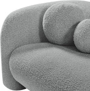 Emory Boucle Fabric Upholstered Chair in Grey - 139Grey-C