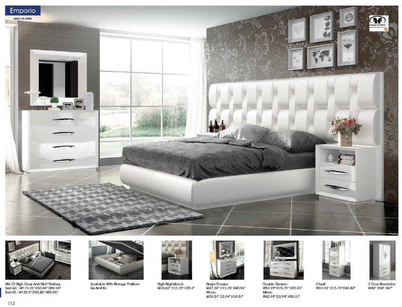 Emporio Bed Queen - Gate FurnitureQueen Bed
