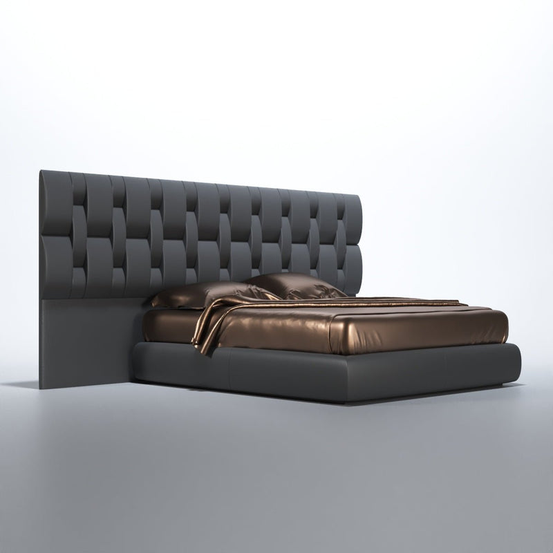 Emporio Black Bed Queen - Gate FurnitureQueen Bed