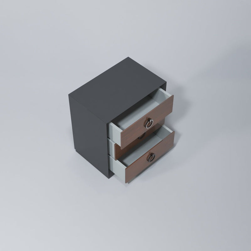 Emporio Black Nightstand - Gate FurnitureNightstand