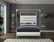 Encore Vegan Leather King Bed (4 Boxes) White - Gate FurnitureKing Bed