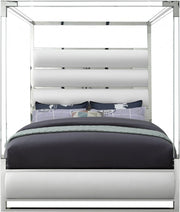 Encore Vegan Leather King Bed (4 Boxes) White - Gate FurnitureKing Bed
