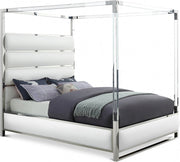 Encore Vegan Leather Queen Bed (4 Boxes) White - Gate FurnitureQueen Bed