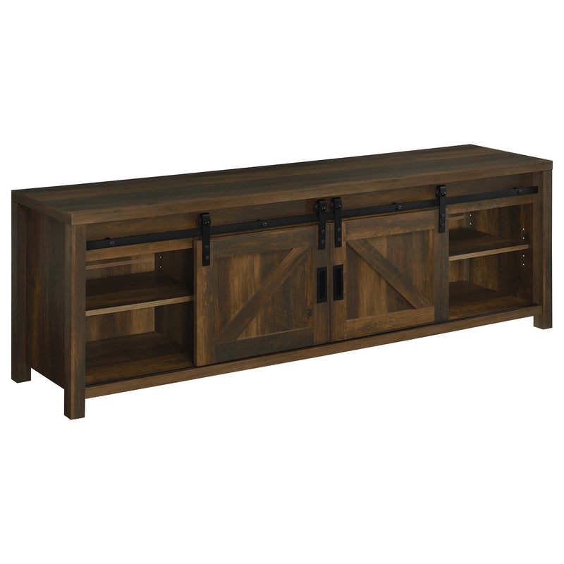 Enfield 71-inch TV Stand Fireplace Media Console Dark Pine - 722863