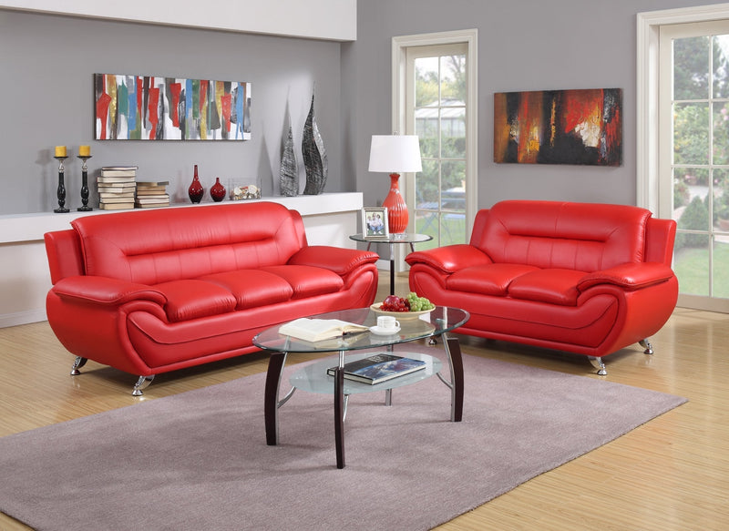 Enna Red Sofa & Loveseat - U2703SL - Gate Furniture