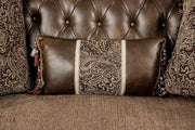 Ensenada Dark Cherry/Brown Loveseat - FM65003BR-LV