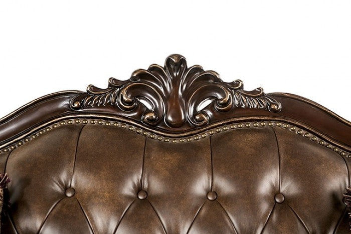 Ensenada Dark Cherry/Brown Loveseat - FM65003BR-LV