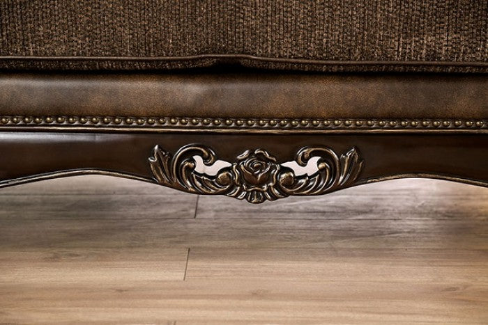 Ensenada Dark Cherry/Brown Loveseat - FM65003BR-LV