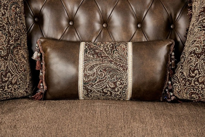 Ensenada Dark Cherry/Brown Sofa - FM65003BR-SF