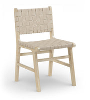 Entwine Vegan Leather Upholstered Dining Chair in Beige - 77025Beige-C
