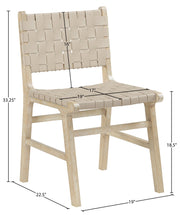 Entwine Vegan Leather Upholstered Dining Chair in Beige - 77025Beige-C