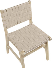 Entwine Vegan Leather Upholstered Dining Chair in Beige - 77025Beige-C