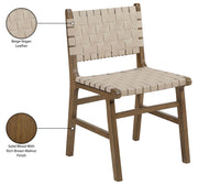Entwine Vegan Leather Upholstered Dining Chair in Beige - 77026Beige-C