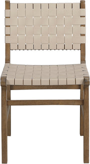 Entwine Vegan Leather Upholstered Dining Chair in Beige - 77026Beige-C
