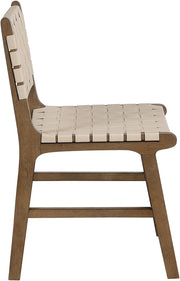 Entwine Vegan Leather Upholstered Dining Chair in Beige - 77026Beige-C