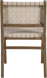Entwine Vegan Leather Upholstered Dining Chair in Beige - 77026Beige-C