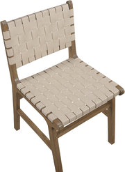 Entwine Vegan Leather Upholstered Dining Chair in Beige - 77026Beige-C