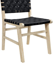 Entwine Vegan Leather Upholstered Dining Chair in Black - 77025Black-C
