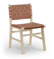 Entwine Vegan Leather Upholstered Dining Chair in Brown - 77025Brown-C