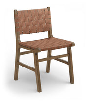 Entwine Vegan Leather Upholstered Dining Chair in Brown - 77026Brown-C