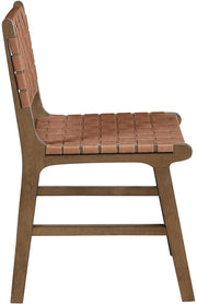 Entwine Vegan Leather Upholstered Dining Chair in Brown - 77026Brown-C