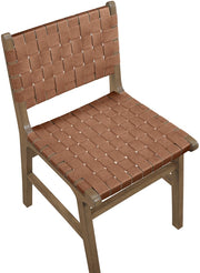 Entwine Vegan Leather Upholstered Dining Chair in Brown - 77026Brown-C