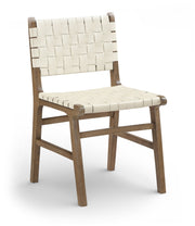 Entwine Vegan Leather Upholstered Dining Chair in Cream - 77026Cream-C