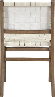 Entwine Vegan Leather Upholstered Dining Chair in Cream - 77026Cream-C