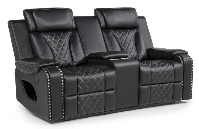 Enzo 3 PC ( Reclining Sofa & Loveseat & Chair ) - L423-Black-3PC