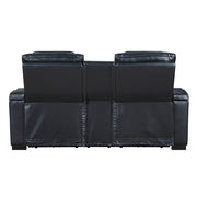 Ephron Power Motion Loveseat W/ Console, Power Headrests, LED & Speakers - LV06081