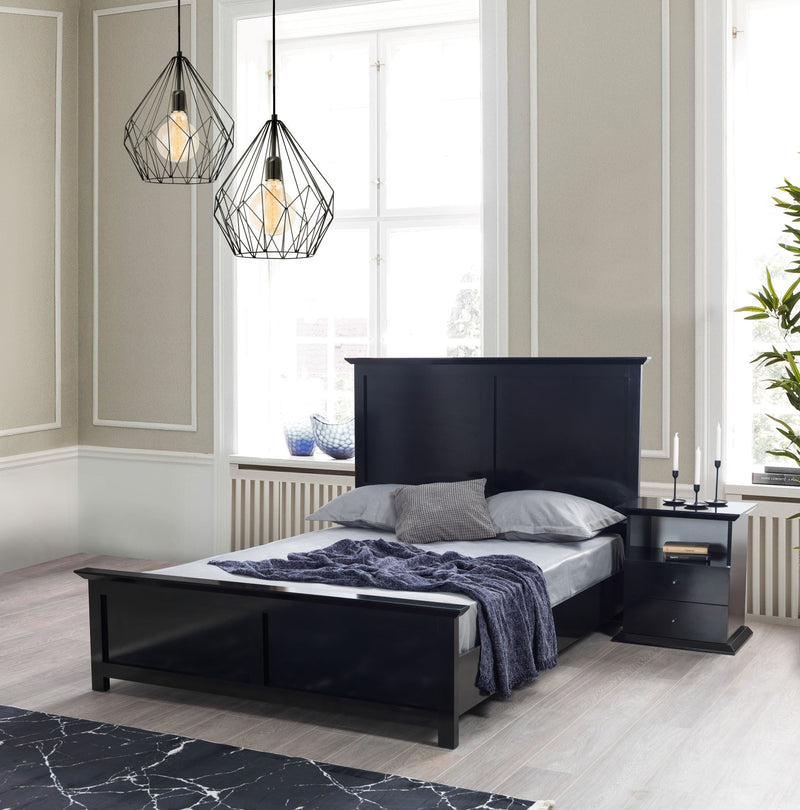 Erika Black 4 pc Queen Bedroom Set - ERIKABEDROOM-4PCQ