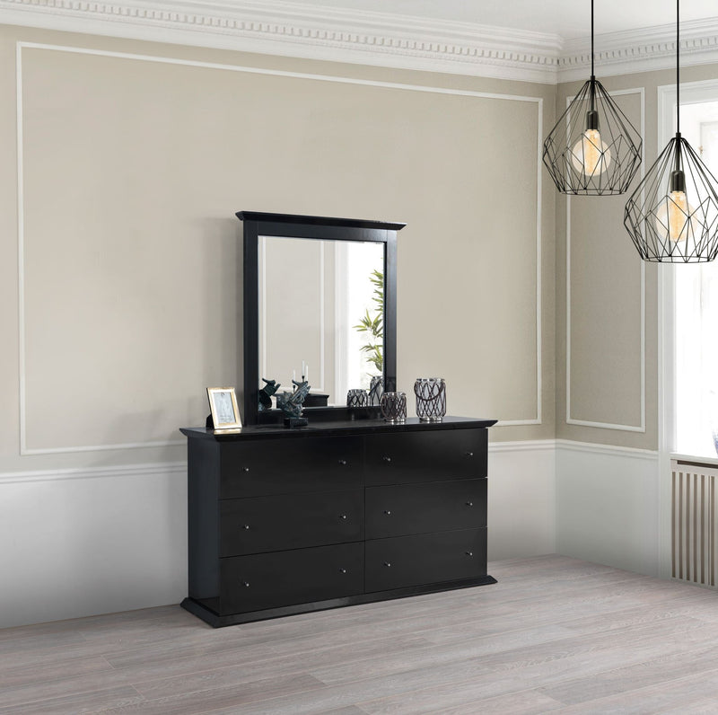 Erika Black 4 pc Queen Bedroom Set - ERIKABEDROOM-4PCQ